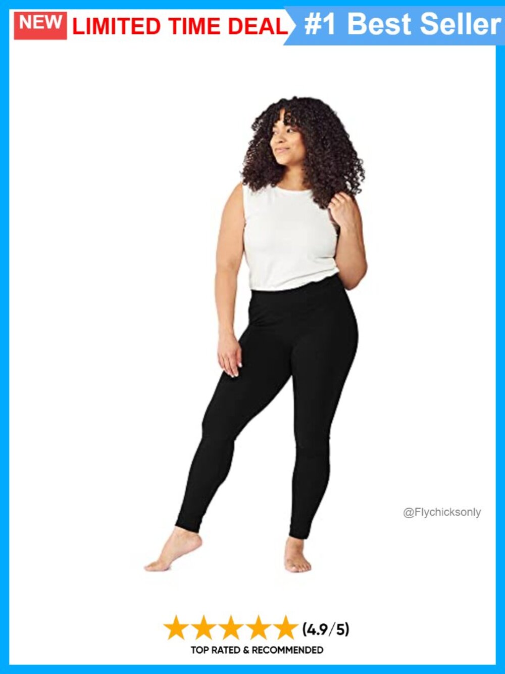 Organic Cotton Spandex Ankle Leggings High Rise Fitted Base Layer